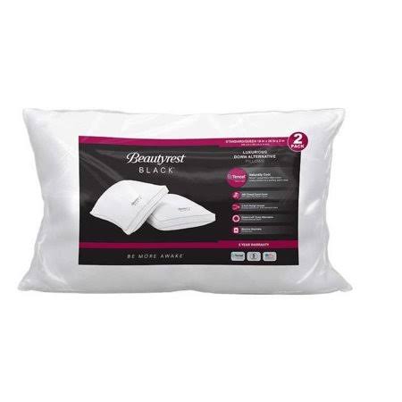 Beautyrest Black Pillows, 2-Pack Pillow Size: Queen
