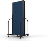 Standard Room Divider with Metal Frame, Folding Portable Partition Privacy Walls for Schools and Offices 7’6 Tall x 8’7 Wide Navy