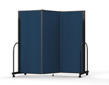 Standard Room Divider with Metal Frame, Folding Portable Partition Privacy Walls for Schools and Offices 7’6 Tall x 8’7 Wide Navy