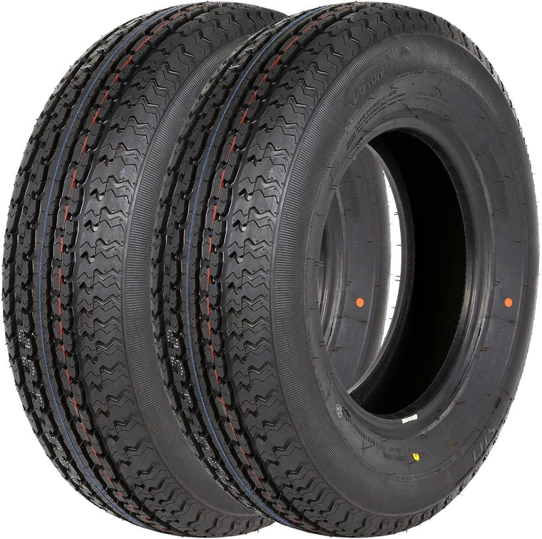 WEIZE ST205 75R15 205 75 r15 Radial Trailer Tire, 8-Ply Load Range D, Set Of 2
