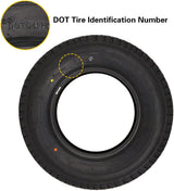 WEIZE ST205 75R15 205 75 r15 Radial Trailer Tire, 8-Ply Load Range D, Set Of 2