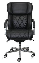 La-Z-Boy Sutherland Quilted Leather Office Chair – Grey