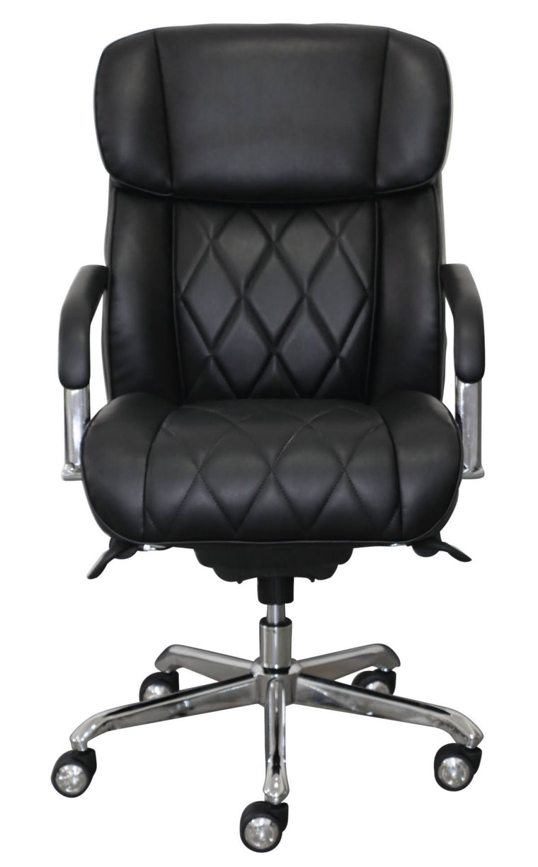 La-Z-Boy Sutherland Quilted Leather Office Chair – Grey
